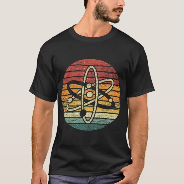 Retro Quantum Mechanics Atom Physics T-Shirt (Front)