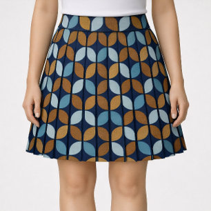 Retro Quarters in Blue and Brown Fabric