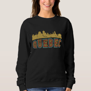 Retro Quebec City Canada Skyline Vintage Cityscape Sweatshirt