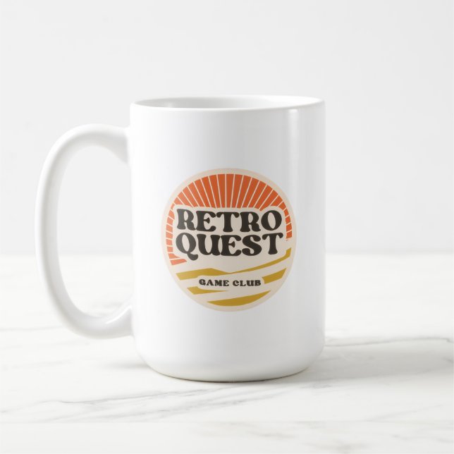 Retro Quest Old School Gamer Coffee Mug (Left)