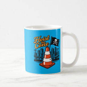 Retro Quote Hoist The Cone Funny Vintage Washed Coffee Mug
