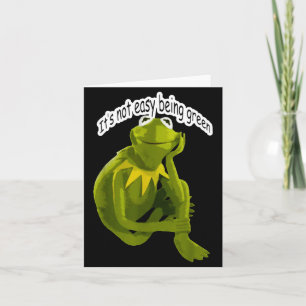 Retro Quote Its Not Easy Being Green Funny Frog An Card