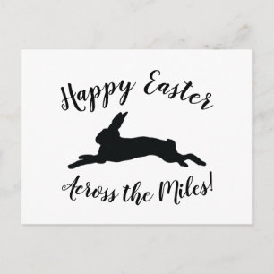 Retro Rabbit Happy Easter Across the Miles Holiday Postcard