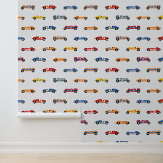 Retro Race Car Peel & Stick Wallpaper