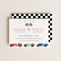 Retro Race Car Theme Joint Birthday