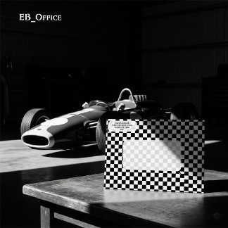 Retro Racing Chic: Chequerboard Pattern Stationery Envelope