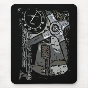 Retro Racing Oldtimer Details Graphic Design Mouse Mat