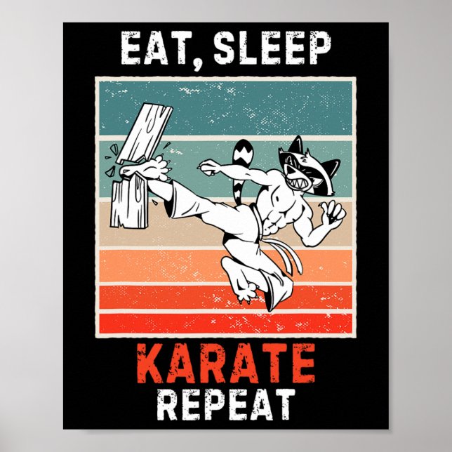 Retro Racoon Eat  Poster (Front)