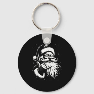 Retro Rad Christmas Mele Kalikimaka Santa Shaka Ha Key Ring