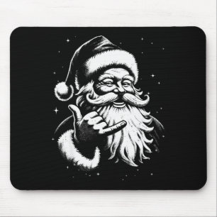 Retro Rad Christmas Mele Kalikimaka Santa Shaka Ha Mouse Mat