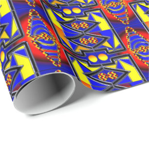 Retro Radiance: Vintage Contemporary Pastel Wrapping Paper