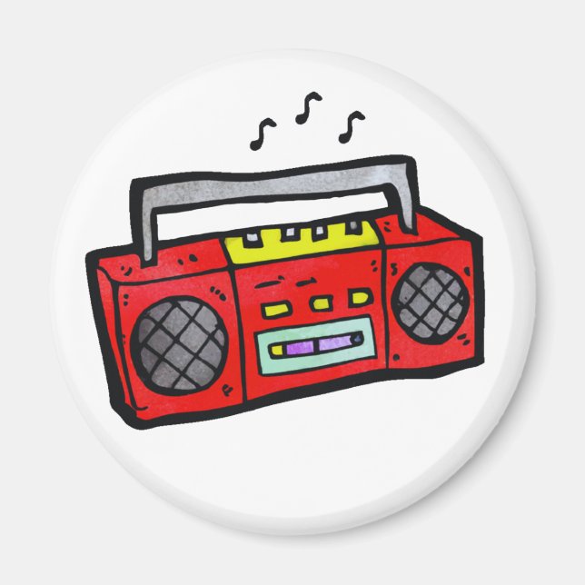 Retro Radio Boombox Magnet (Front)