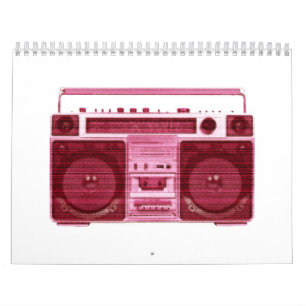 retro radio calendar