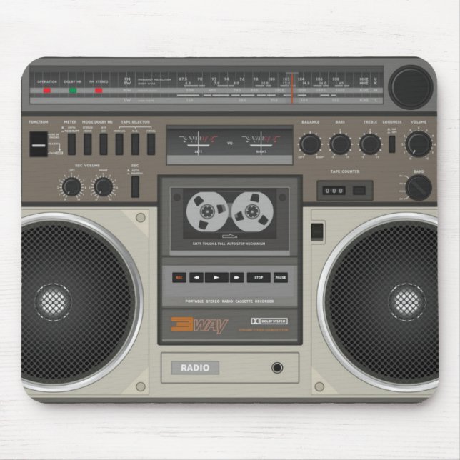 Retro Radio Mouse Mat (Front)