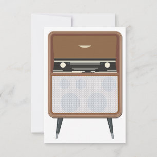 Retro Radio On Legs Invitations