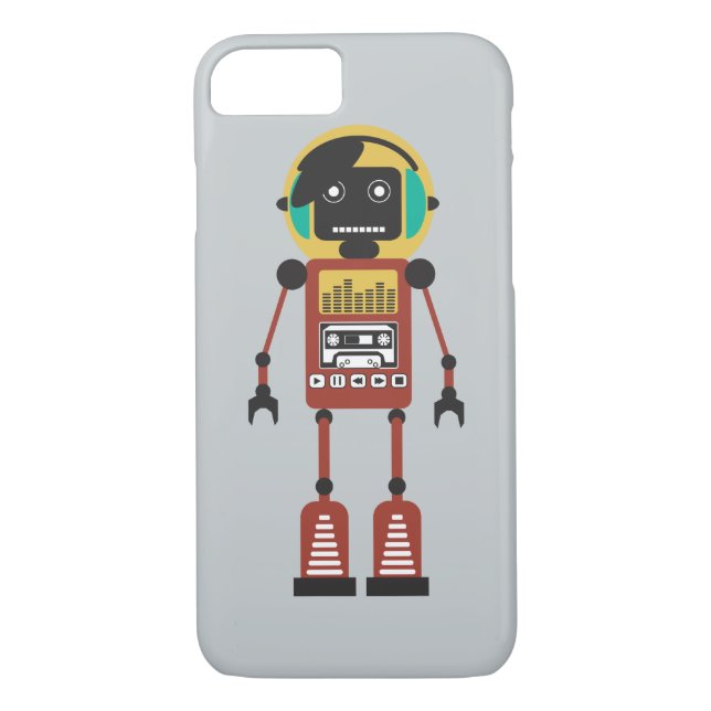 Retro Radio Robot Case-Mate iPhone Case (Back)