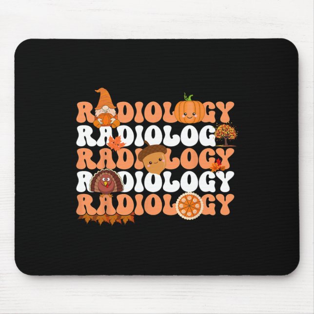 Retro Radiology Pumpkin Radiologist Xray Fall Than Mouse Mat (Front)