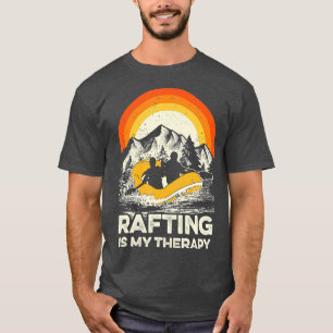 Retro Rafting is My herapy Whitewater T-Shirt