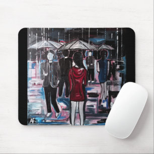 Retro Rain Painting by Alfred Fox Mouse Mat