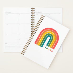Retro Rainbow 5 Letter Name Personalised Planner
