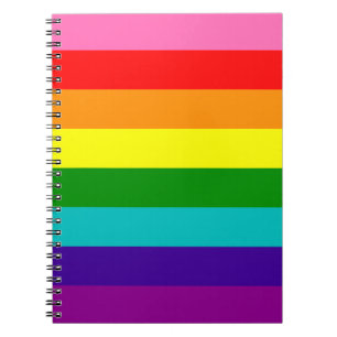 Retro Rainbow 8 Pride Notebook