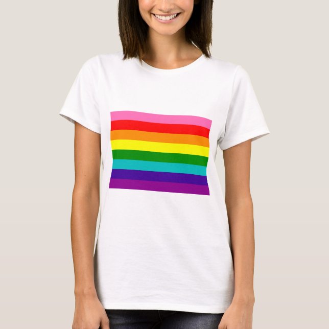 Retro Rainbow 8 Pride T-Shirt (Front)
