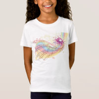 Retro Rainbow and Music Notes