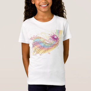 Retro Rainbow and Music Notes T-Shirt