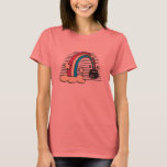 retro rainbow and pot o gold T-Shirt<br><div class="desc">Check out this cool retro design.  By Dooni Designs. Cool retro irish pot of gold at the end of the rainbow.  Show off your Irish luck! St. Patty's Day or any day.</div>