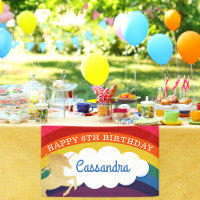 Retro Rainbow and Unicorn - Name Happy Birthday