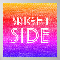 Retro Rainbow Bright Side Happy Motivational