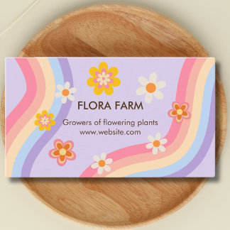 Retro Rainbow Business Card