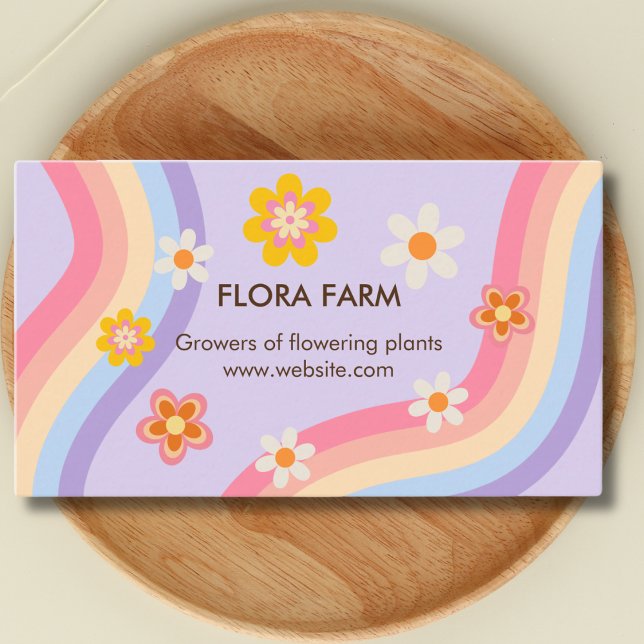 Retro Rainbow  Business Card (Creator Uploaded)