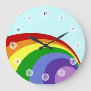 Retro Rainbow Clock