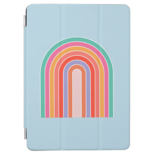 Retro Rainbow Colourful Blue iPad Air Cover