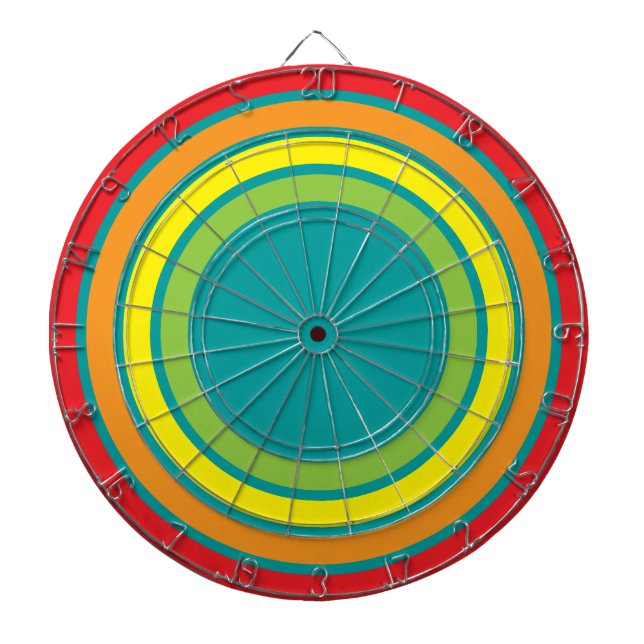 retro rainbow dartboard (Front)