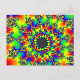 Retro Rainbow Eye Postcard