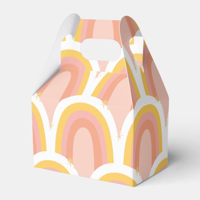 Retro Rainbow Favour Box (Front Side)