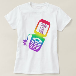 Retro Rainbow Flip Phone T-Shirt