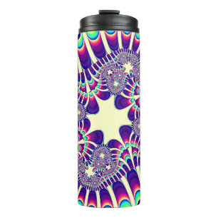 Retro Rainbow Flower Thermal Tumbler