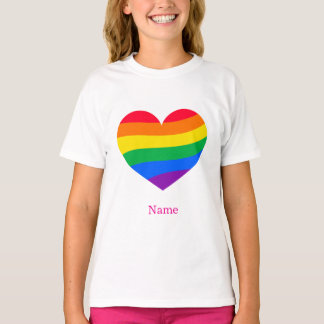 Retro Rainbow Heart - Cute Colourful Abstract Art T-Shirt