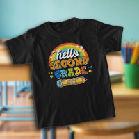 Retro Rainbow Hello Second Grade with Year