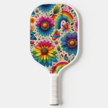 Retro Rainbow Hippie Floral