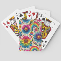 Retro Rainbow Hippie Floral