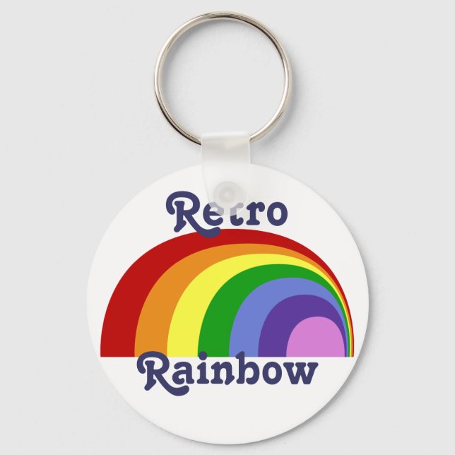 Retro Rainbow Keychain (Front)
