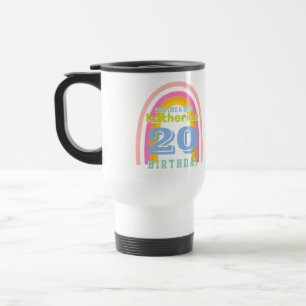 Retro Rainbow Pastel Yearly Birthday Coffee Mug