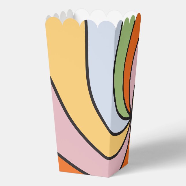 Retro Rainbow Poster Favour Box  (Back)