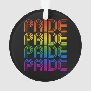 Retro Rainbow Pride Ornament