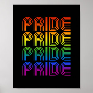 Retro Rainbow Pride Poster