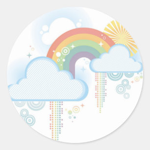 Retro Rainbow Stickers